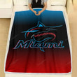 Miami Marlins Fleece Blanket - Mia Mlb  Soft Blanket, Warm Blanket