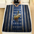 Los Angeles Dodgers Flag Fleece Blanket - Mlb Blue White Metal American Baseball Team Soft Blanket, Warm Blanket