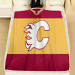 Calgary Flames Fleece Blanket - C Of Red Calgary Fire2002 Soft Blanket, Warm Blanket