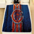 Chicago Bears Fleece Blanket - Grunge Nfl American Football Soft Blanket, Warm Blanket