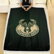 Milwaukee Bucks Fleece Blanket - Basketball Crest  Soft Blanket, Warm Blanket