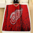 Detroit Red Wings Fleece Blanket - Grunge Nhl Hockey Soft Blanket, Warm Blanket