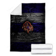 Baltimore Ravens Cozy Blanket - Fire Nfl Blue And White Lines Soft Blanket, Warm Blanket