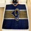 Los Angeles Rams Fleece Blanket - Nfl Wooden American Football  Soft Blanket, Warm Blanket