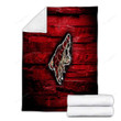 Arizona Coyotes Cozy Blanket - Fiery Nhl Red Wooden  Soft Blanket, Warm Blanket