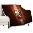 Baltimore Orioles Sherpa Blanket - Golden Mlb Orange Metal  Soft Blanket, Warm Blanket