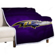 Baltimore Ravens Sherpa Blanket - Abstract Nfl Usa Soft Blanket, Warm Blanket