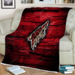 Arizona Coyotes Sherpa Blanket - Fiery Nhl Red Wooden  Soft Blanket, Warm Blanket