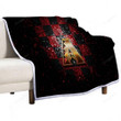 Arizona Diamondbacks Sherpa Blanket - Glitter Mlb Red Black Checkered  Soft Blanket, Warm Blanket