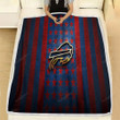Buffalo Bills Flag Fleece Blanket - Nfl Blue Red Metal American Football Team Soft Blanket, Warm Blanket