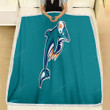 Miami Dolphins Nfl  Fleece Blanket - Seagreen Miami Dolphins  Soft Blanket, Warm Blanket