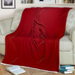 Arizona Cardinals Sherpa Blanket - American Football Club 3D Burgundy  Soft Blanket, Warm Blanket