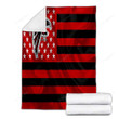 Atlanta Falcons Cozy Blanket - American Football Team American Flag Red Black Flag Soft Blanket, Warm Blanket