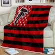 Atlanta Falcons Sherpa Blanket - American Football Team American Flag Red Black Flag Soft Blanket, Warm Blanket