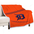 Baseball Sherpa Blanket - Detroit Mlb Tigers1002 Soft Blanket, Warm Blanket
