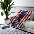 Arizona Cardinals Cozy Blanket - Silk American Flag Soft Blanket, Warm Blanket