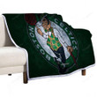 Boston Celtics Sherpa Blanket - American Basketball Team Green Stone Boston Celtics Soft Blanket, Warm Blanket