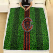 Chicago Bears Fleece Blanket - Grass Football Lawn Soft Blanket, Warm Blanket
