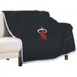 Basketball Sherpa Blanket - Miami Heat Nba Basketball 2003 Soft Blanket, Warm Blanket
