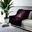 Atlanta Braves Cozy Blanket - Glitter Mlb Red Blue Checkered  Soft Blanket, Warm Blanket