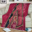 Arizona Diamondbacks American Baseball Club Sherpa Blanket - Geometric Red Abstract National League Soft Blanket, Warm Blanket