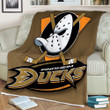 Anaheim Ducks Sherpa Blanket - Ducks Icehockey Anaheim Soft Blanket, Warm Blanket
