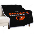 Baltimore Orioles Sherpa Blanket - Mlb Baseball1001  Soft Blanket, Warm Blanket