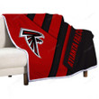 Atlanta Falcons Sherpa Blanket - Nfl Red Black Abstraction  Soft Blanket, Warm Blanket