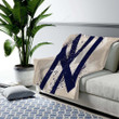 Blue Letters Ny New York Baseball Yankees Cozy Blanket -  Soft Blanket, Warm Blanket