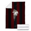 Atlanta Falcons Cozy Blanket - American Football Club Metal Red And White Metal Mesh  Soft Blanket, Warm Blanket