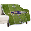 Baltimore Ravens Sherpa Blanket - Nfl Mt Bank Stadium Football Stadium Soft Blanket, Warm Blanket