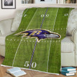 Baltimore Ravens Sherpa Blanket - Nfl Mt Bank Stadium Football Stadium Soft Blanket, Warm Blanket