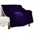 Baltimore Ravens Sherpa Blanket - American Football Club Nfl Purple Soft Blanket, Warm Blanket