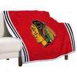 Blackhawks 8 Sherpa Blanket - Hockey Chicagoblackhawks Nhl Soft Blanket, Warm Blanket