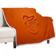Baltimore Orioles Sherpa Blanket - American Baseball Club 3D Orange  Soft Blanket, Warm Blanket