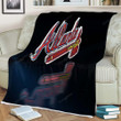 Atlanta Braves  Sherpa Blanket - Of Black Braves  Soft Blanket, Warm Blanket