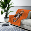 American Football Cleveland Browns Dog  Cozy Blanket - Helmet Orange Cleveland Browns  Soft Blanket, Warm Blanket