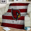 Arizona Cardinals Sherpa Blanket - Nfl Wooden American Football  Soft Blanket, Warm Blanket