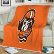 American Football Cleveland Browns Dog  Sherpa Blanket - Helmet Orange Cleveland Browns  Soft Blanket, Warm Blanket