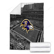 Baltimore Ravens Cozy Blanket - Mt Bank Stadium American Football Team Baltimore Ravens Soft Blanket, Warm Blanket
