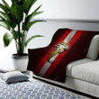 Atlanta Falcons Cozy Blanket - Golden Nfl Red Metal  Soft Blanket, Warm Blanket