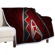 Arizona Diamondbacks Sherpa Blanket - American Baseball Team Red Stone Arizona Diamondbacks Soft Blanket, Warm Blanket