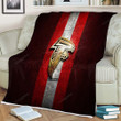 Atlanta Falcons Sherpa Blanket - Golden Nfl Red Metal  Soft Blanket, Warm Blanket