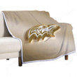 Baltimore Ravens Sherpa Blanket - American Football Club Nfl Golden Silver Soft Blanket, Warm Blanket