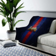 Atlanta Braves Cozy Blanket - Golden Mlb Blue Metal  Soft Blanket, Warm Blanket