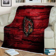 Arizona Cardinals Sherpa Blanket - Nfl Red Wooden American Baseball Team Soft Blanket, Warm Blanket