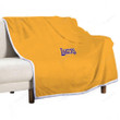 Basketball Crest Lakers  Sherpa Blanket - Nba Los Angeles Lakers  Soft Blanket, Warm Blanket