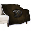 Anaheim Ducks Sherpa Blanket - American Hockey Club Brown Metal Metal Soft Blanket, Warm Blanket