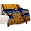 Denver Nuggets Sherpa Blanket - Grunge Nba Basketball Club Soft Blanket, Warm Blanket