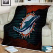 Miami Dolphins Sherpa Blanket - Nfl American Football Afc Soft Blanket, Warm Blanket